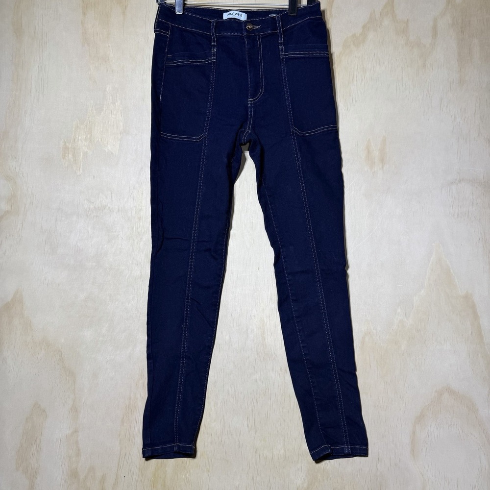 Nine West Jeans Women's Size 4/27 Dark Wash Skinny Stretch Utility Pocket Denim